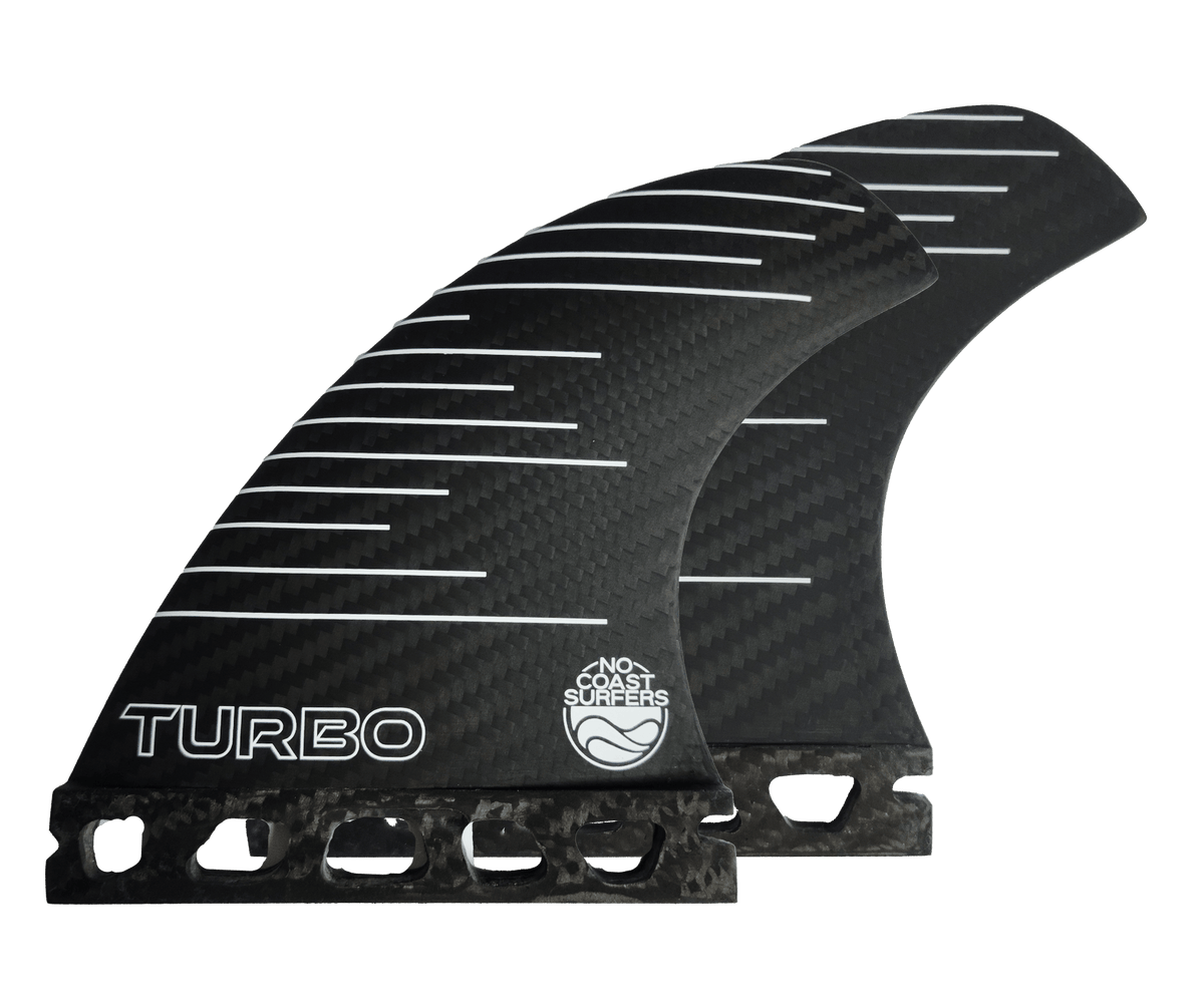 Turbo Large Carbon Surfboard Fin – Fast Pump-Driven Pivot Fin for Speed & Release - Aloha Swim Wellness