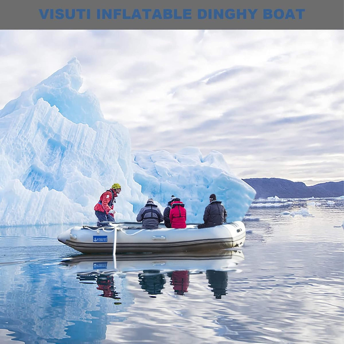 Virtue US 10FT Inflatable Dinghy – 5-Person Sport Tender with Aluminum Floor