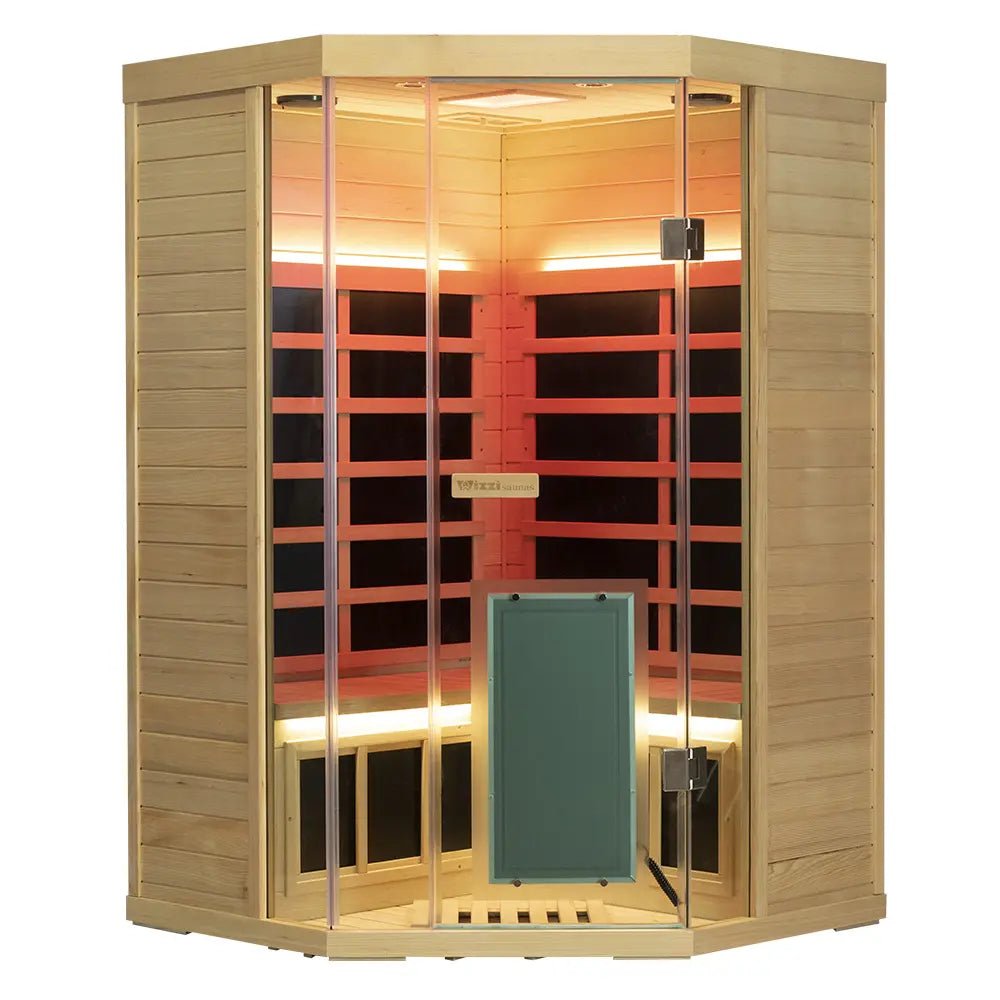 Wizzisaunas SH07 2–3 Person Infrared Sauna – Smart App Control, Red Light & Chromotherapy - Aloha Swim Wellness