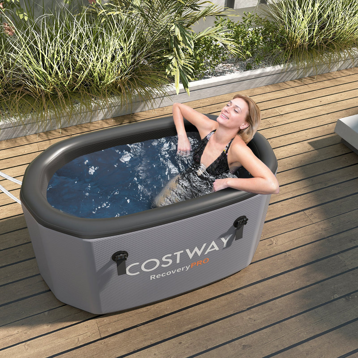 XL 129-Gallon Oval Ice Bath Tub – Portable Insulated Cold Plunge - Aloha Swim Wellness